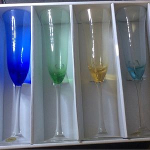 Block Crystal champagne glasses